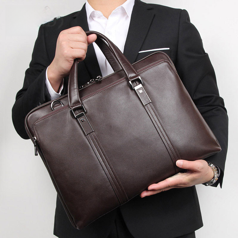 Genuine Leather Men's Briefcase