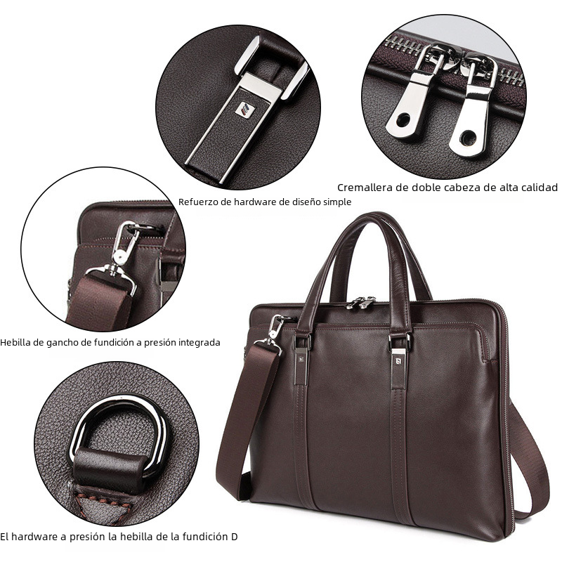 Genuine Leather Men's Briefcase
