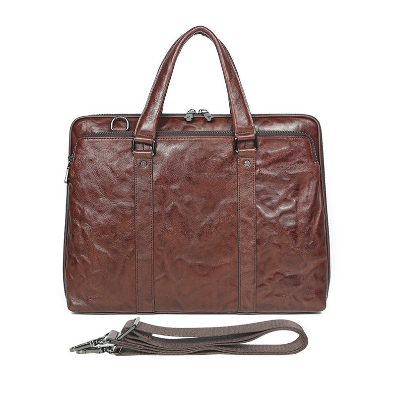 Genuine Leather Men's Briefcase