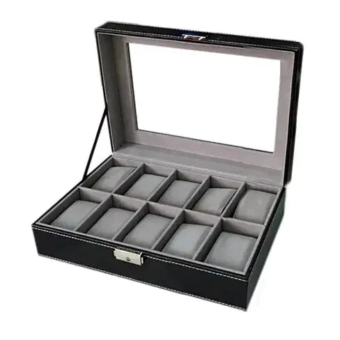 Glass Top Watch Boxes For Collection Of 6 or 10 Watches