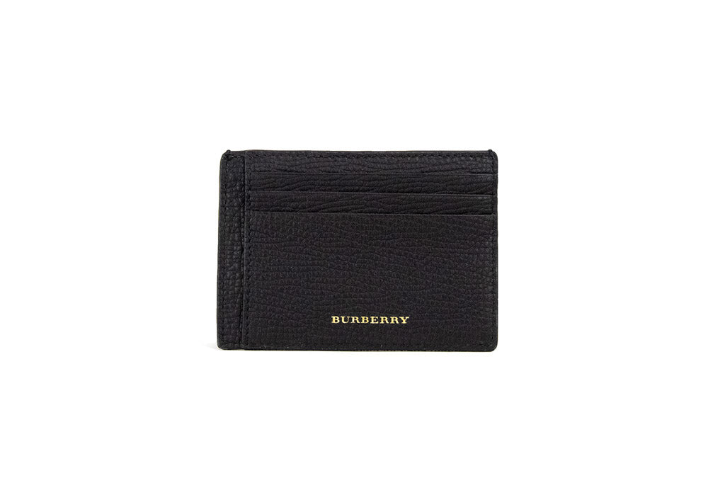 Burberry Black Leather Money Card Case