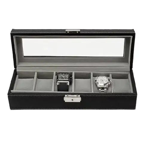 Glass Top Watch Boxes For Collection Of 6 or 10 Watches